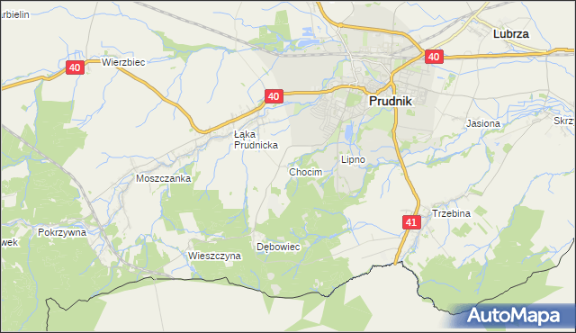 mapa Chocim gmina Prudnik, Chocim gmina Prudnik na mapie Targeo