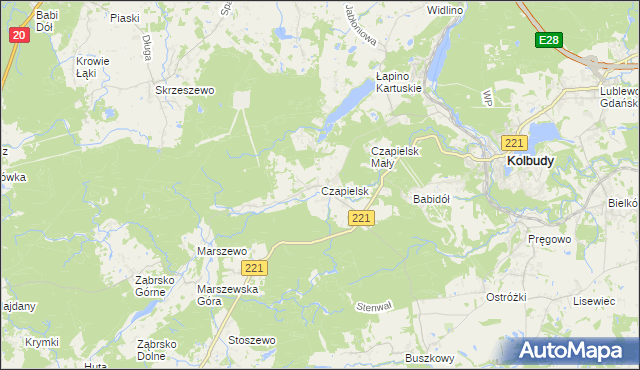 mapa Czapielsk, Czapielsk na mapie Targeo