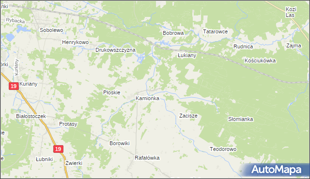 mapa Zajezierce, Zajezierce na mapie Targeo