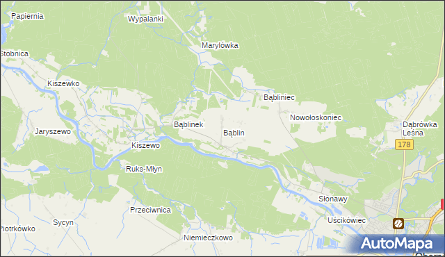 mapa Bąblin, Bąblin na mapie Targeo