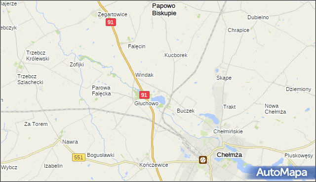 mapa Bielczyny, Bielczyny na mapie Targeo