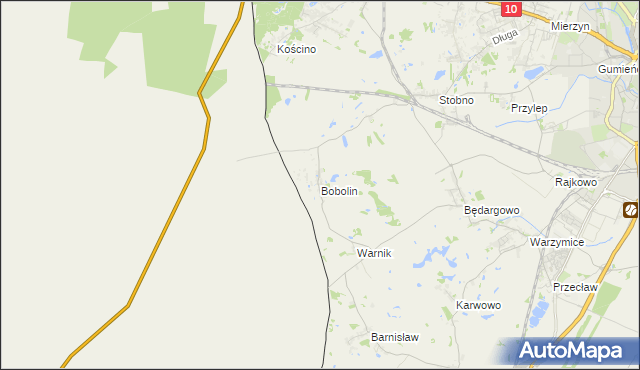 mapa Bobolin gmina Kołbaskowo, Bobolin gmina Kołbaskowo na mapie Targeo