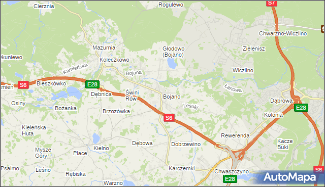 mapa Bojano, Bojano na mapie Targeo