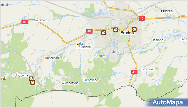 mapa Chocim gmina Prudnik, Chocim gmina Prudnik na mapie Targeo