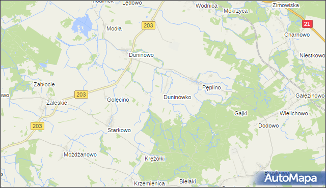 mapa Duninówko, Duninówko na mapie Targeo