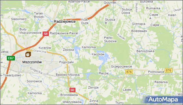 mapa Kaczków, Kaczków na mapie Targeo