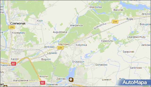 mapa Kobylnica gmina Swarzędz, Kobylnica gmina Swarzędz na mapie Targeo