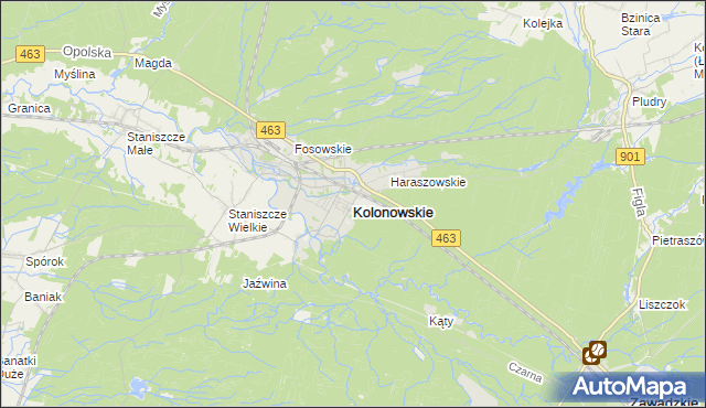 mapa Kolonowskie, Kolonowskie na mapie Targeo