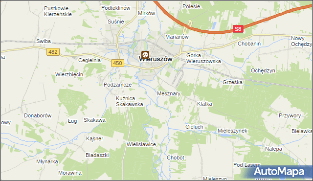 mapa Mesznary, Mesznary na mapie Targeo