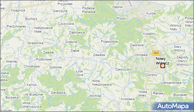 mapa Nieszkowice Wielkie, Nieszkowice Wielkie na mapie Targeo