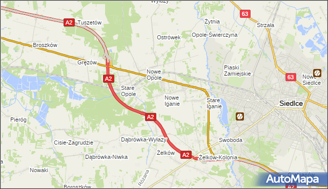 mapa Nowe Iganie, Nowe Iganie na mapie Targeo