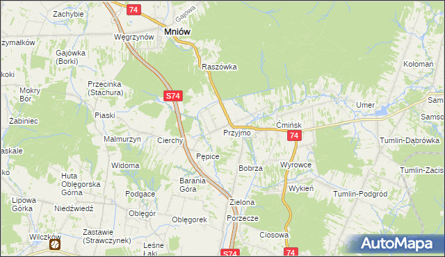 mapa Przyjmo, Przyjmo na mapie Targeo