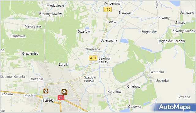 mapa Szadów Księży, Szadów Księży na mapie Targeo