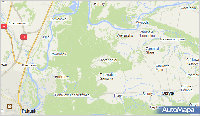 mapa Tocznabiel, Tocznabiel na mapie Targeo