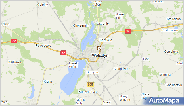 mapa Wolsztyn, Wolsztyn na mapie Targeo