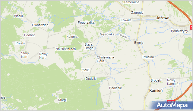 mapa Cholewiana Góra, Cholewiana Góra na mapie Targeo