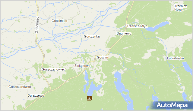 mapa Gościm, Gościm na mapie Targeo