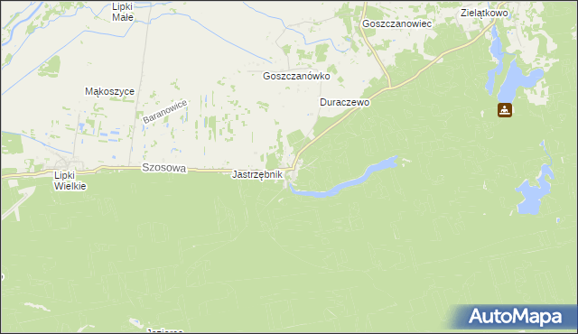 mapa Goszczanowo, Goszczanowo na mapie Targeo