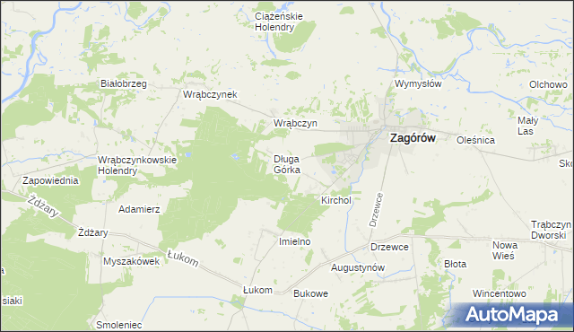 mapa Kościołków, Kościołków na mapie Targeo