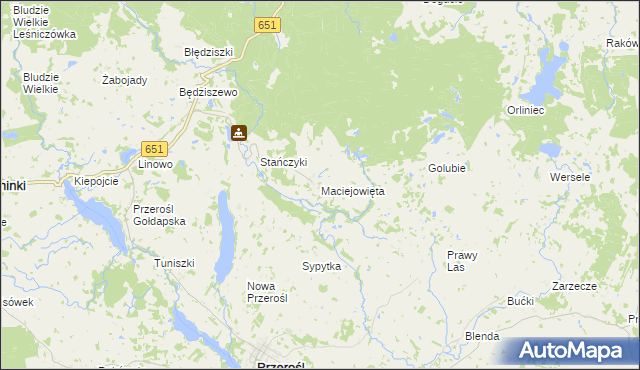 mapa Maciejowięta, Maciejowięta na mapie Targeo