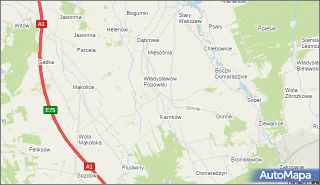 mapa Popów Głowieński, Popów Głowieński na mapie Targeo