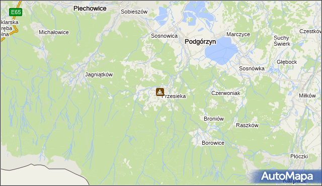 mapa Przesieka gmina Podgórzyn, Przesieka gmina Podgórzyn na mapie Targeo