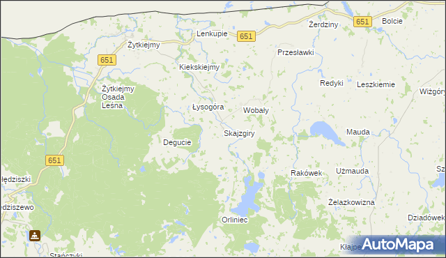 mapa Skajzgiry, Skajzgiry na mapie Targeo