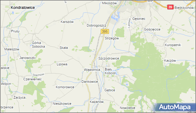 mapa Szczodrowice, Szczodrowice na mapie Targeo