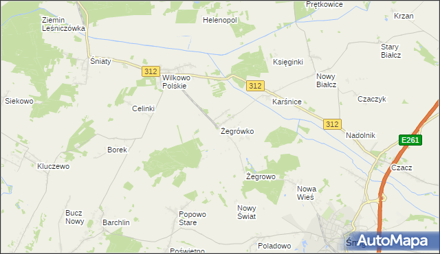 mapa Żegrówko, Żegrówko na mapie Targeo