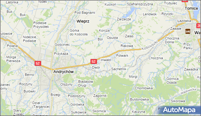 mapa Inwałd, Inwałd na mapie Targeo