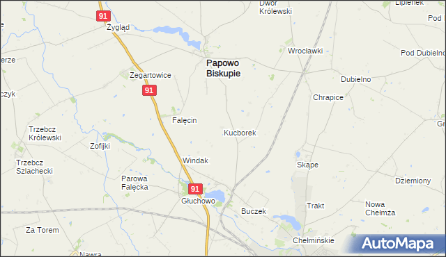 mapa Kucborek, Kucborek na mapie Targeo