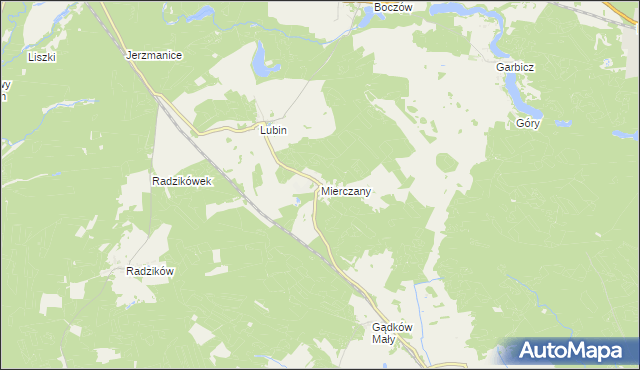 mapa Mierczany, Mierczany na mapie Targeo