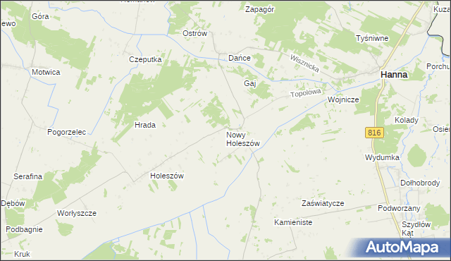 mapa Nowy Holeszów, Nowy Holeszów na mapie Targeo