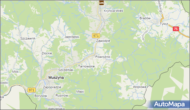 mapa Powroźnik, Powroźnik na mapie Targeo