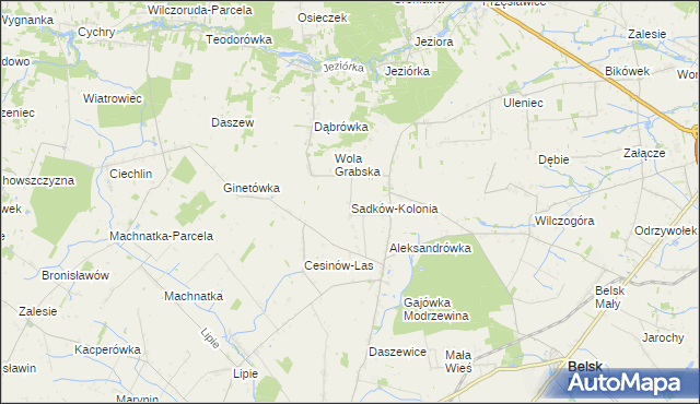 mapa Sadków-Kolonia, Sadków-Kolonia na mapie Targeo