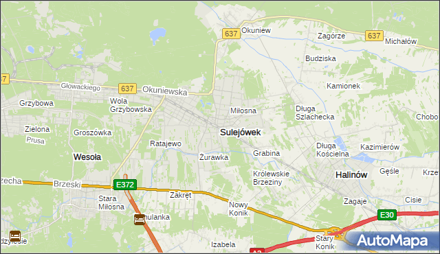 mapa Sulejówek, Sulejówek na mapie Targeo