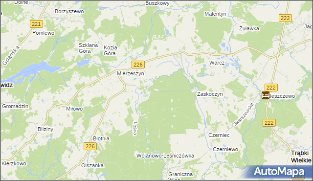 mapa Zaskoczyn Osada, Zaskoczyn Osada na mapie Targeo
