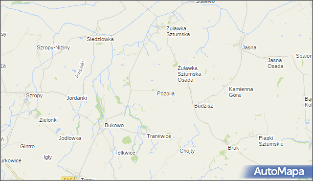 mapa Pozolia, Pozolia na mapie Targeo