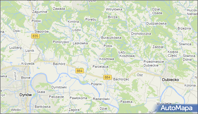 mapa Kosztowa, Kosztowa na mapie Targeo