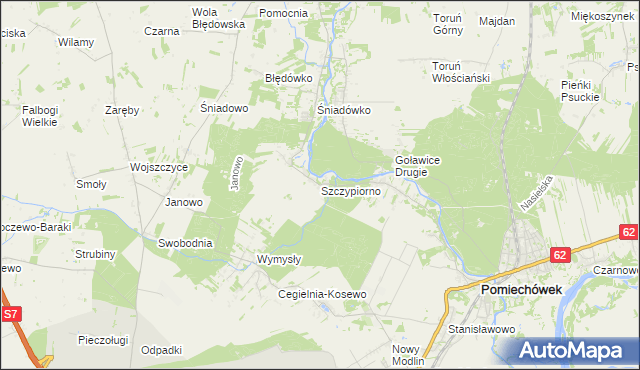 mapa Szczypiorno, Szczypiorno na mapie Targeo