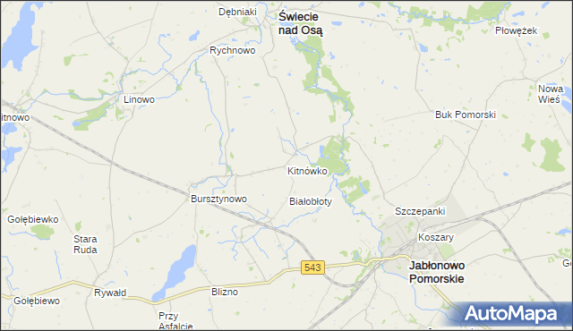 mapa Kitnówko, Kitnówko na mapie Targeo