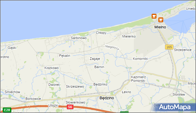 mapa Niegoszcz, Niegoszcz na mapie Targeo