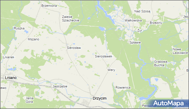 mapa Sierosławek, Sierosławek na mapie Targeo