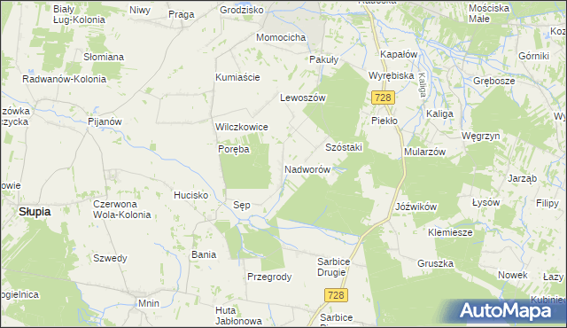 mapa Nadworów, Nadworów na mapie Targeo