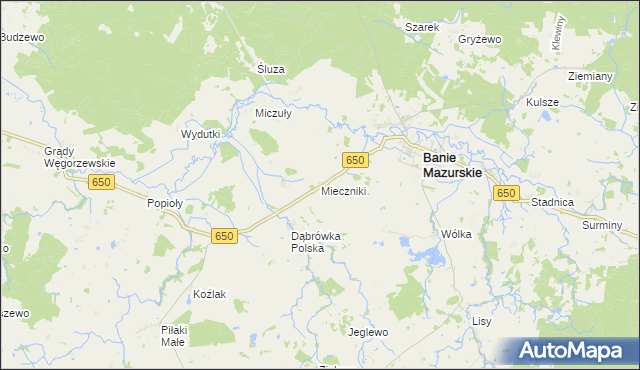 mapa Mieczniki, Mieczniki na mapie Targeo