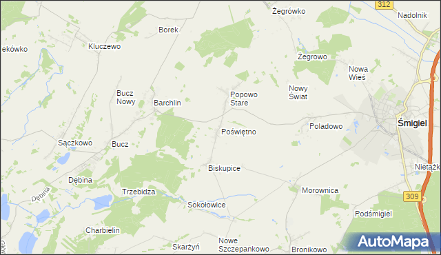 mapa Poświętno, Poświętno na mapie Targeo