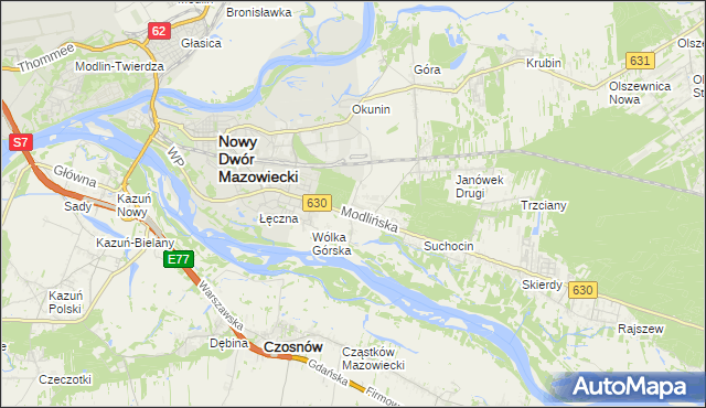 mapa Boża Wola gmina Jabłonna, Boża Wola gmina Jabłonna na mapie Targeo