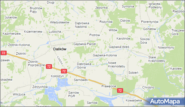 mapa Gajówka-Kolonia, Gajówka-Kolonia na mapie Targeo