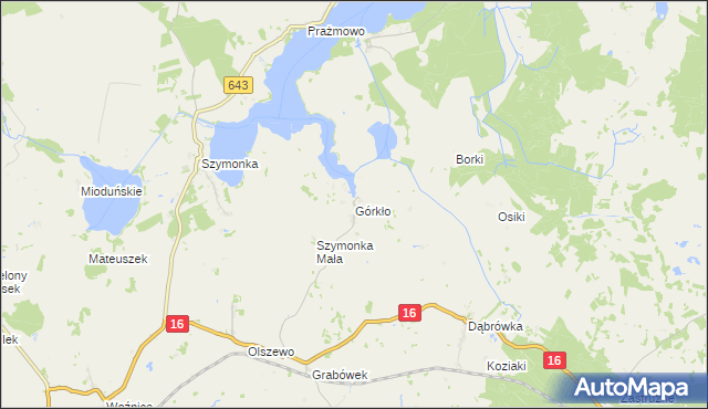 mapa Górkło, Górkło na mapie Targeo