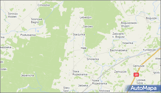 mapa Hałe, Hałe na mapie Targeo